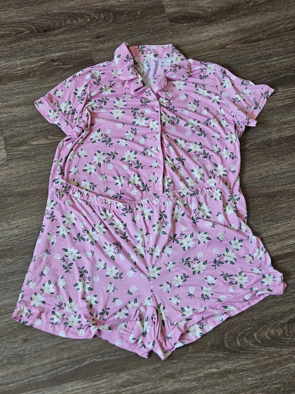Draper James (EUC) Pink Magnolia Print Sleep Set 3X - Picture 4 of 8